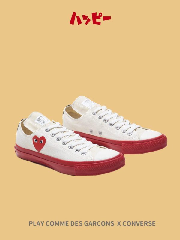 【川久保玲】Converse x PLAY CDG紅底帆布鞋
