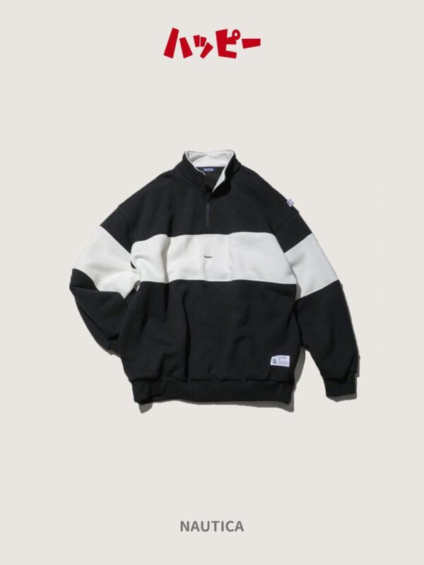 【NAUTICA】Panel Border Cadet羊毛運動衫