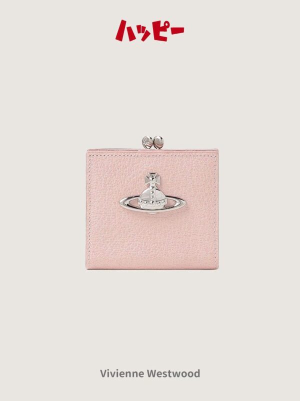 【Vivienne Westwood】官網限定PINK EXECUTIVE 扣雙折迷你錢包