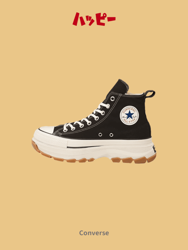 【Converse】日本限定 ALL STAR 100 TREKWAVE MN HI 鋸齒鞋底 高筒 黑 白