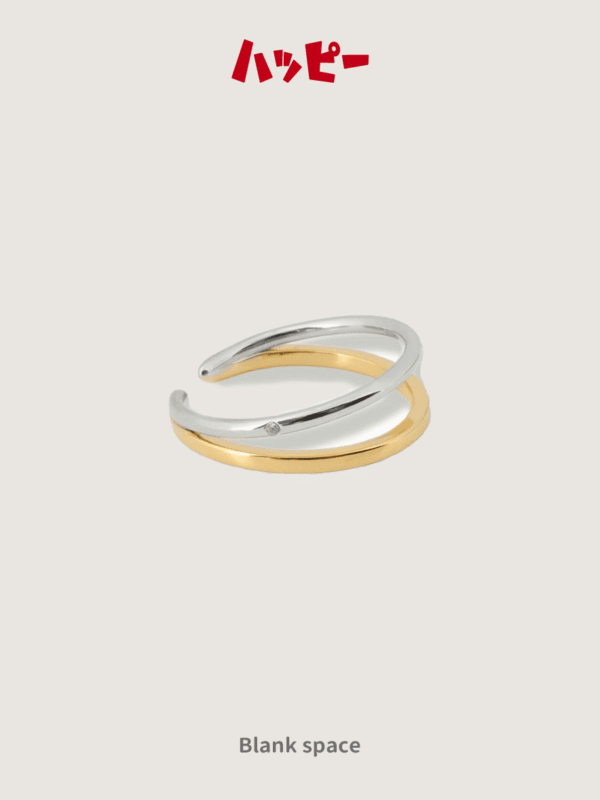 【Blank Space】 高橋文哉耳環 耳骨夾 飾品 Bicolor Ear Cuff Ring M號